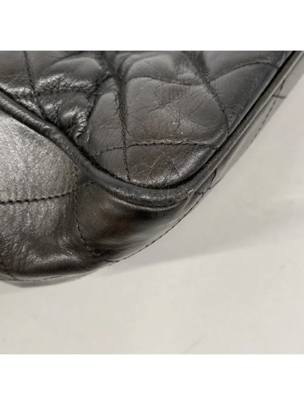 Chanel Chain Tote Quilted Lambskin Black Gold